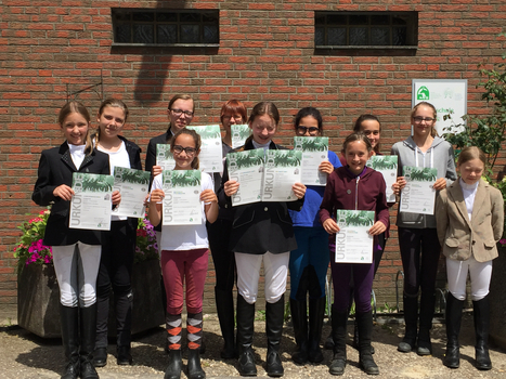 Reitabzeichen Prüfung im Juli 2016: Alle haben erfolgreich bestanden!!!