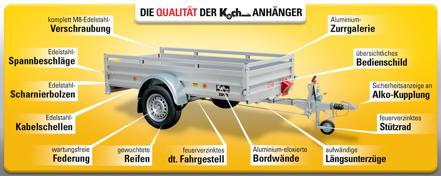 Koch PKW-Anhänger in bester Qualität Koch PKW-Anhänger in bester Qualität