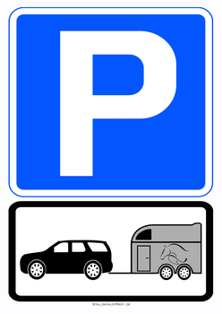 Parkplatz Pkw mit Pferdeanhänger Parkplatz Pkw mit Pferdeanhänger
