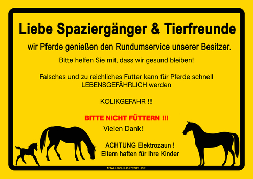 Liebe Spaziergänger und Tierfreunde Liebe Spaziergänger und Tierfreunde