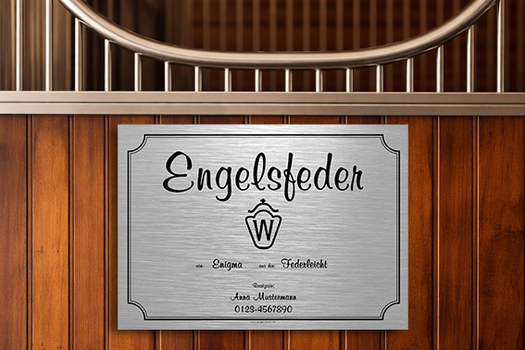 individuelles Boxenschild Alu gebürstet silber oder gold individuelles Boxenschild Alu gebürstet silber oder gold